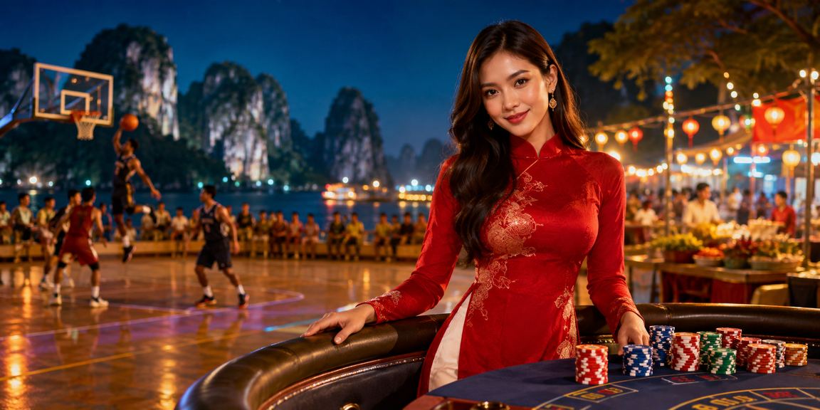 Người chơi nhận thưởng cá cược bóng rổ tại Hạ Long